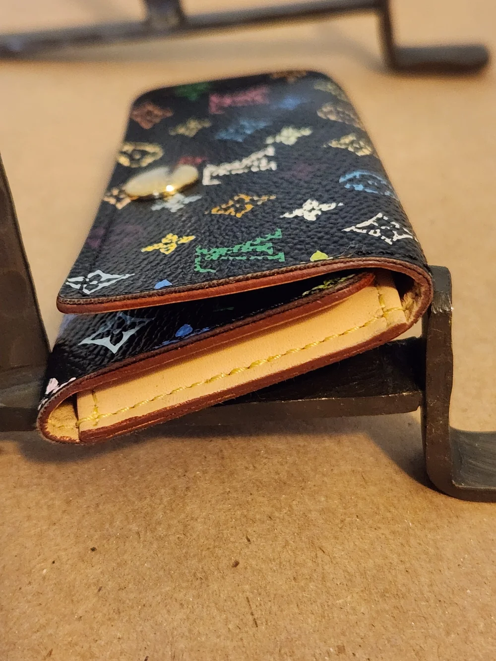 Louis Vuitton Vintage Multicolor Monogram Murakami Black 4-Key Case